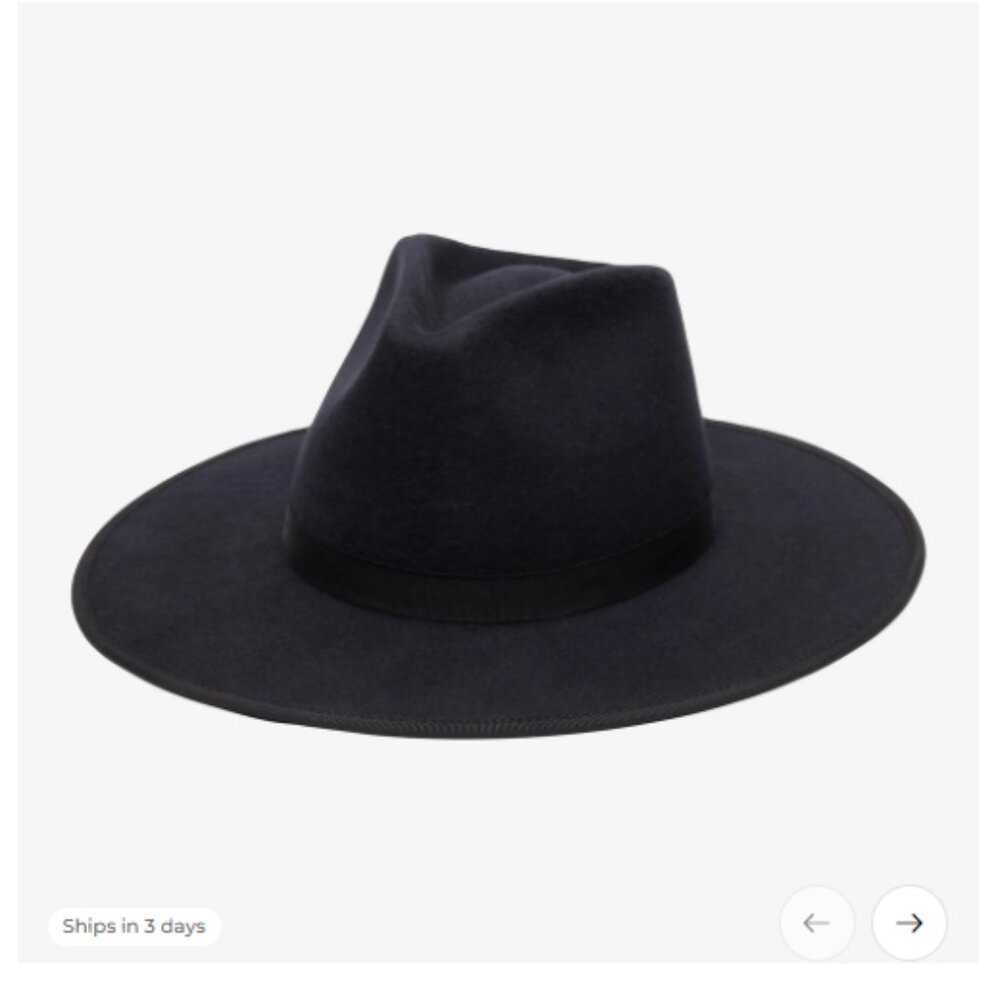 Wyeth by Todd Magill Black Wide-Brim Fedora Hat